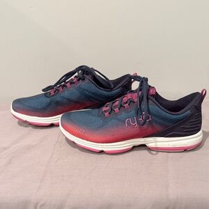 Ryka Women's Gradient Blue and Pink Athletic Shoes